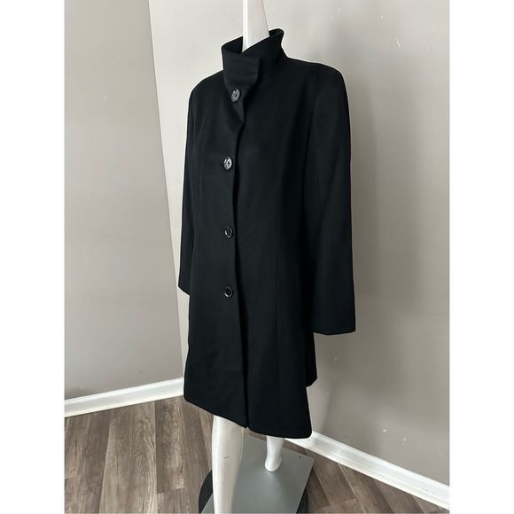 Sofia Cashmere Wool-Blend Funnel-Neck Coat US 10 $995 - Picture 3 of 8